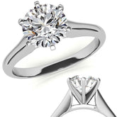 Cathedral Moissanite Solitaire Ring Setting