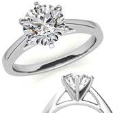 Cathedral Moissanite Solitaire Setting 14k