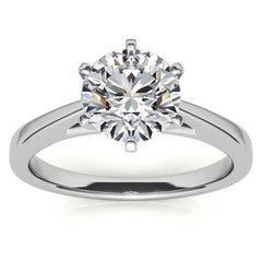 Cathedral Moissanite Solitaire Setting 14k