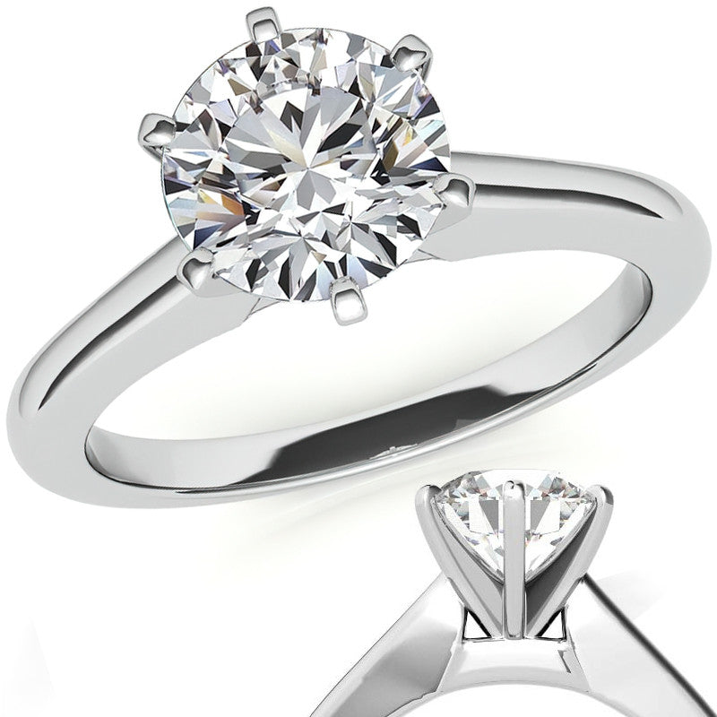 Cathedral Moissanite Solitaire Ring Setting