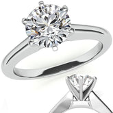Cathedral Moissanite Solitaire Ring Setting