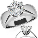 6mm Tapered Moissanite Solitaire Setting