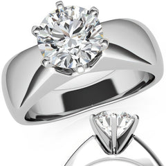 6mm Tapered Moissanite Solitaire Setting