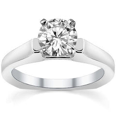 Square Shank Moissanite Solitaire Setting