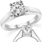Square Shank Moissanite Solitaire Setting