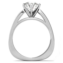 6mm Wide Square Shank Moissanite Solitaire Setting
