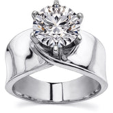 Wide Band Moissanite Solitaire Setting