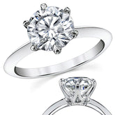 2mm Knife-edge Moissanite Solitaire Ring