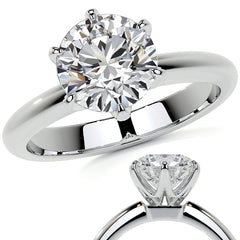 Round Brilliant Moissanite Solitaire Ring