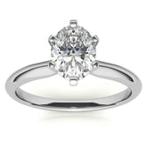 Oval Moissanite Solitaire Ring