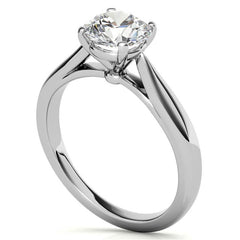 Round Cathedral Basket Moissanite Solitaire Ring