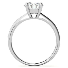 Round Brilliant Moissanite Low-Set Basket Solitaire Ring