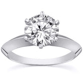 Moissanite Knife Edge Solitaire Ring