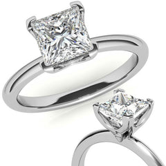 Novo Princess cut Moissanite Solitaire Ring