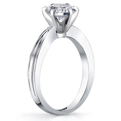 Moissanite Modern Bypass Solitaire Ring