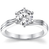 Moissanite Modern Bypass Solitaire Ring