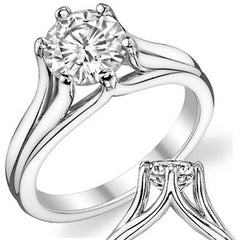 Round Brilliant Moissanite 6-Prong Solitaire Ring