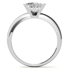 Trillion Cut Moissanite Solitaire Ring with Optional Matching Band