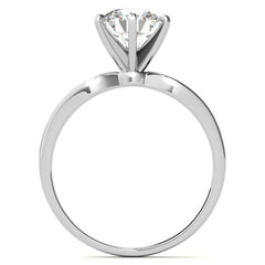 Split Shank Solitaire Moissanite Ring