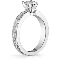 Moissanite Celtic Knot Solitaire Ring