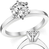 Flat Shoulder Moissanite Solitaire Ring