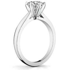 Tapered Cathedral Moissanite Solitaire Ring