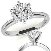 2mm Moissanite Solitaire Ring