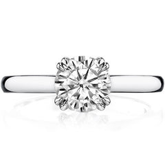 Double Prong 2mm Moissanite Solitaire Ring