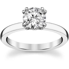 Double Prong 2mm Moissanite Solitaire Ring