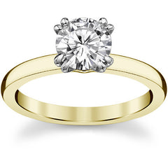 Double Prong 2mm Moissanite Solitaire Ring