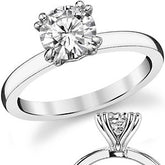Double Prong 2mm Moissanite Solitaire Ring