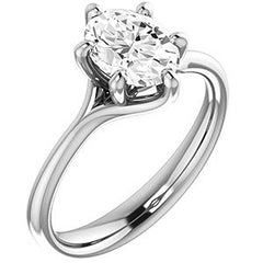 Designer Style 6 Prong Trellis Oval Solitaire Ring