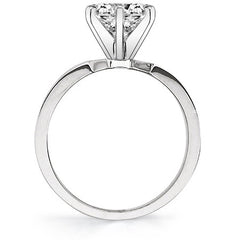 Moissanite Wide Band Solitaire Ring