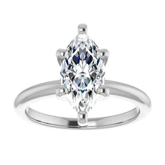 Marquise cut Moissanite Solitaire Ring