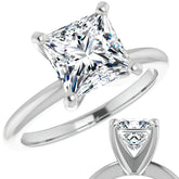 Princess cut Moissanite Solitaire Ring