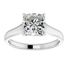 Cushion Moissanite Trellis Solitaire Ring