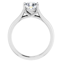 Cushion Moissanite Trellis Solitaire Ring