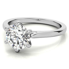 Round Cathedral 6-Prong Moissanite Solitaire