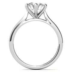 Round Cathedral 6-Prong Moissanite Solitaire