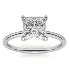Princess cut Moissanite Petite Solitaire Ring