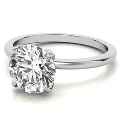 Low Set 4-Prong Moissanite Solitaire Ring with Tulip Prongs