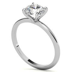 Petite Round Brilliant Moissanite Solitaire ring