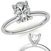 Petite Oval Moissanite Solitaire Ring