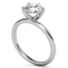 6-Prong Round Petal Inspired Moissanite Solitaire Ring