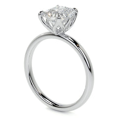 4-Prong Emerald / Radiant Petal Inspired Moissanite Solitaire Ring
