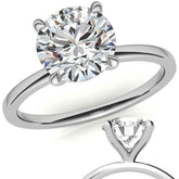 Petite 4-Prong Round Brilliant Moissanite Solitaire Ring