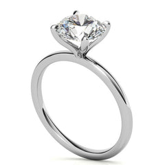 Petite 4-Prong Round Brilliant Moissanite Solitaire Ring