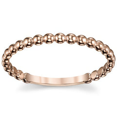 2mm Modern Beaded Stackable Band