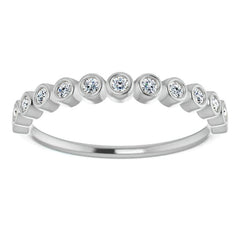 Moissanite Bezel Stackable Ring (1.5mm)