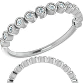 Moissanite Bezel Stackable Ring (1.5mm)